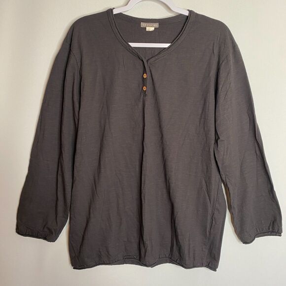 Coyuchi Tops - Coyuchi Organic Cotton Long Sleeve Henley Blouse Size L
